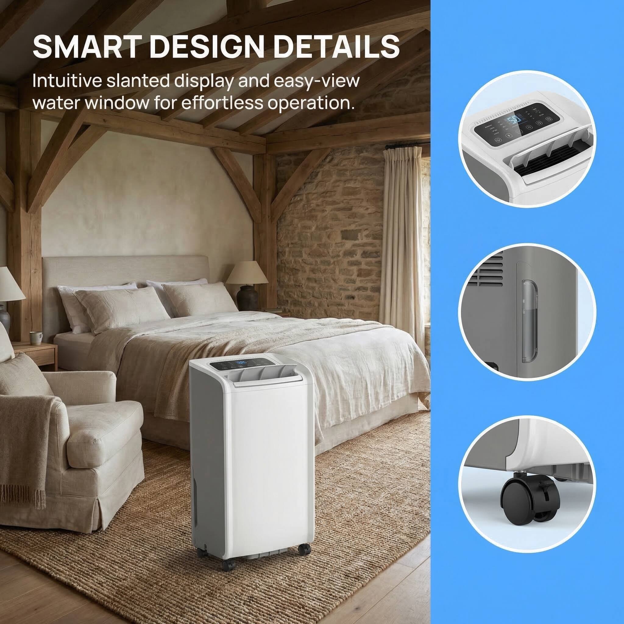 SMART DESIGN DETAILS  
Intuitive slanted display and easy-view water window for effortless operation.