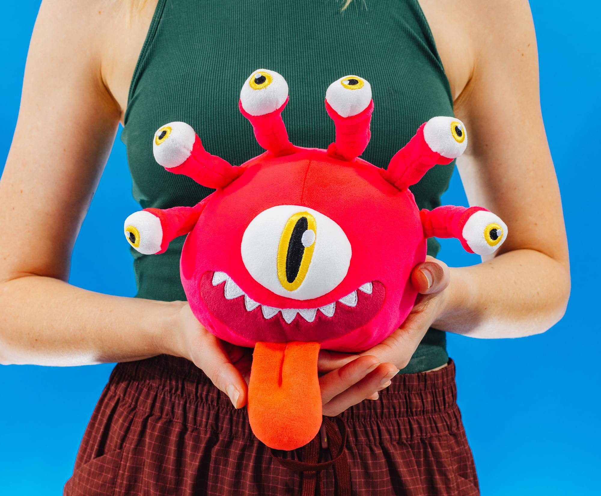 Alt View 3. Toynk - Eyeball Overlord 8-Inch Collector Plush - Red.
