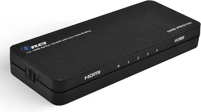Scaling UHD-PRO104 Video with Auto UHD UltraHD 4K RCI Splitter HDMI 1x4.