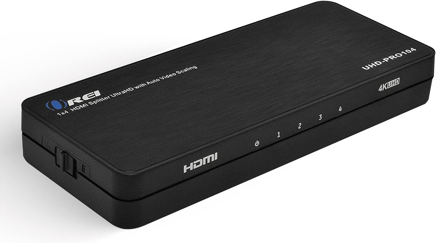 Scaling UHD-PRO104 Video with Auto UHD UltraHD 4K RCI Splitter HDMI 1x4.