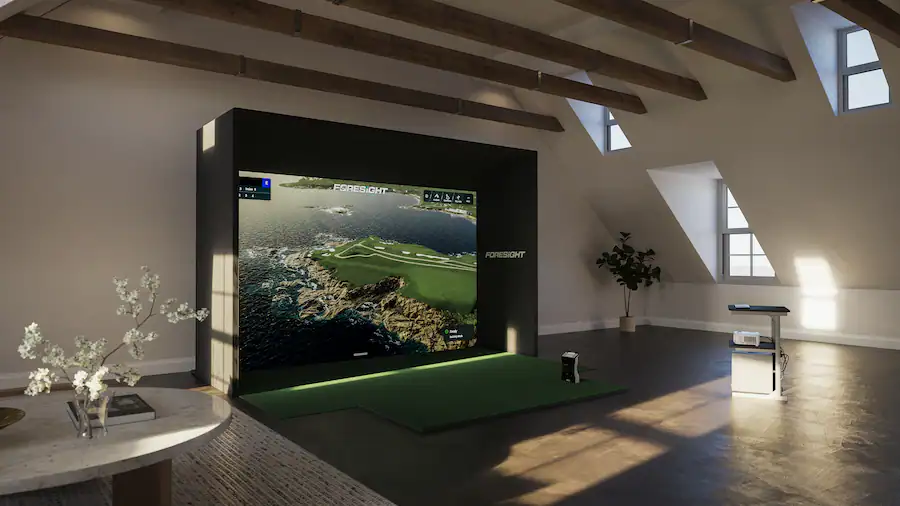 Foresight Sports Complete Golf Sim Package w/ Falcon Launch Monitor ...