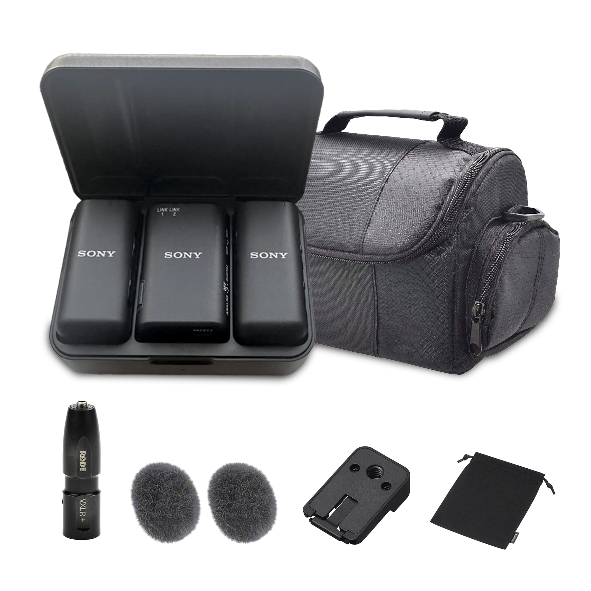 Sony - ECM-W3 2-Person Wireless Mic System | Noise Reduction, Clear Audio + More - Black