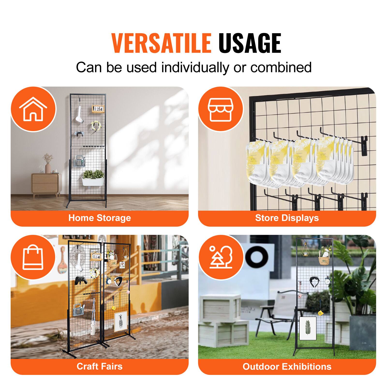 VERSATILE USAGE Can be used individually or combined

Home Storage
Store Displays
Craft Fairs
Outdoor Exhibitions