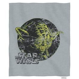 Northwest - Disney Star Wars Yoda At Peace 50x60 Sweatshirt Poly/Cotton Throw Blanket - Multi