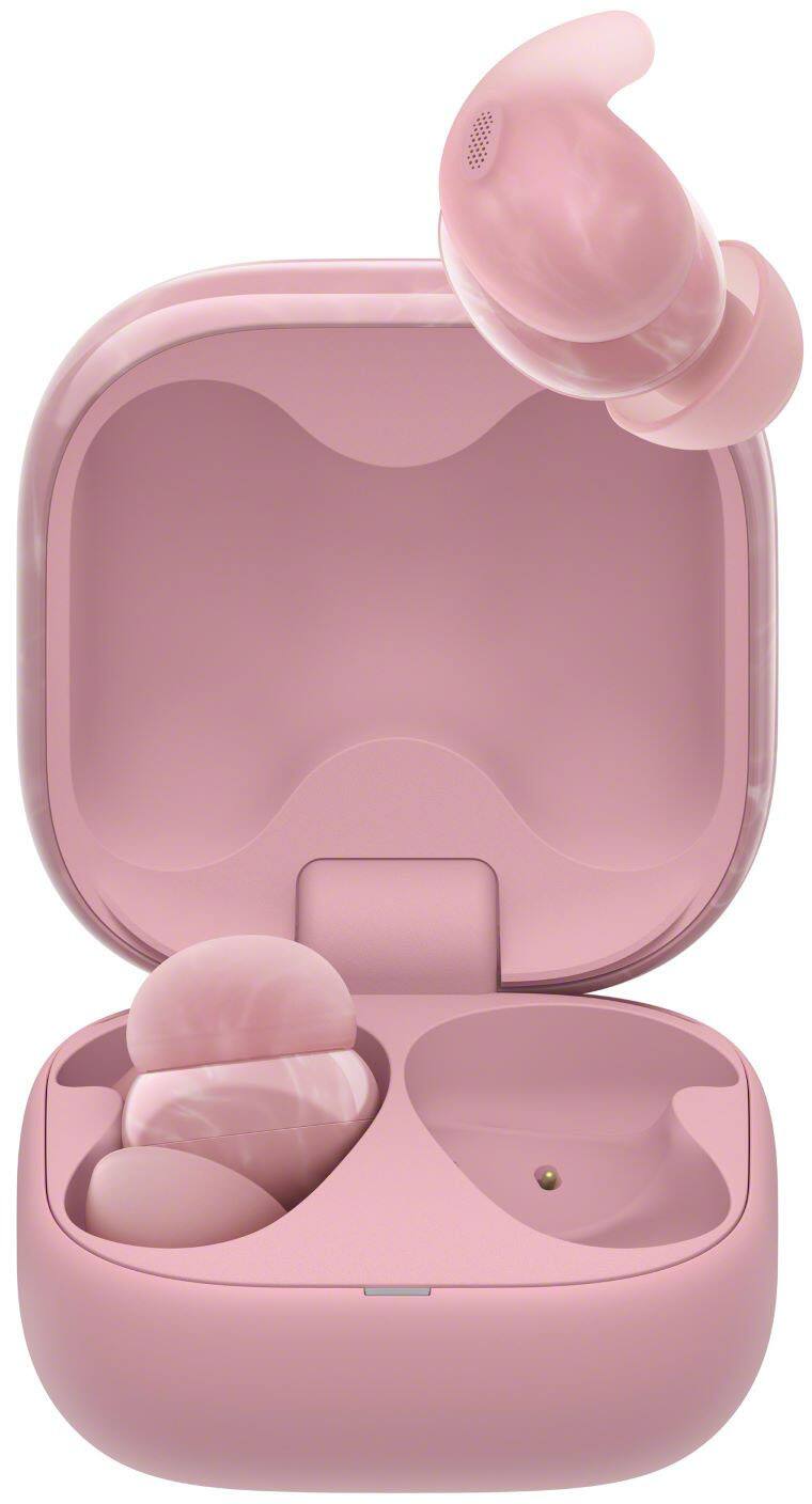 Alt View 2. Sony - LinkBuds Fit True Wireless Noise Canceling Earbuds - Pink.