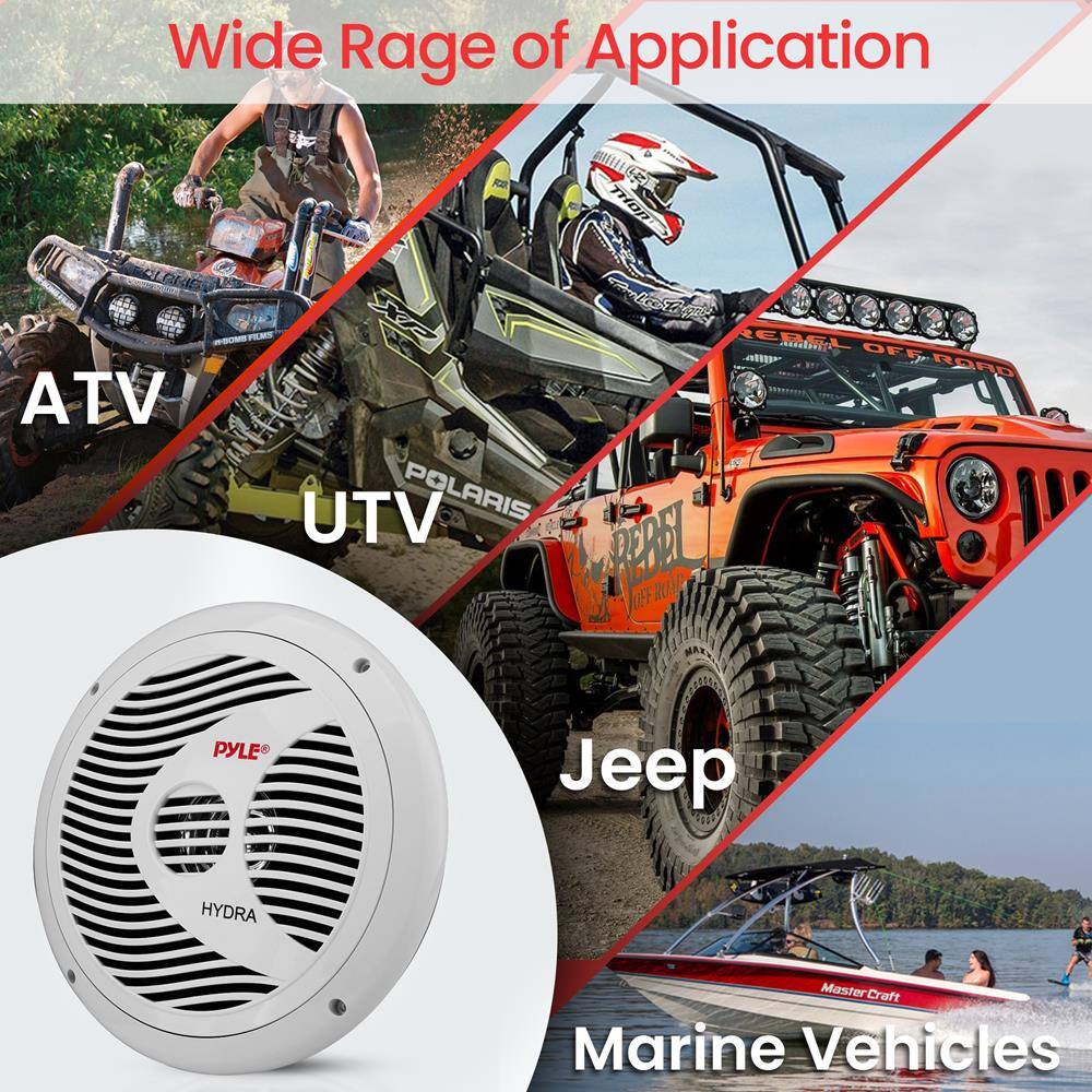 Wide Range of Application

ATV  
UTV  
Jeep  
Marine Vehicles  

PYLE  
HYDRA