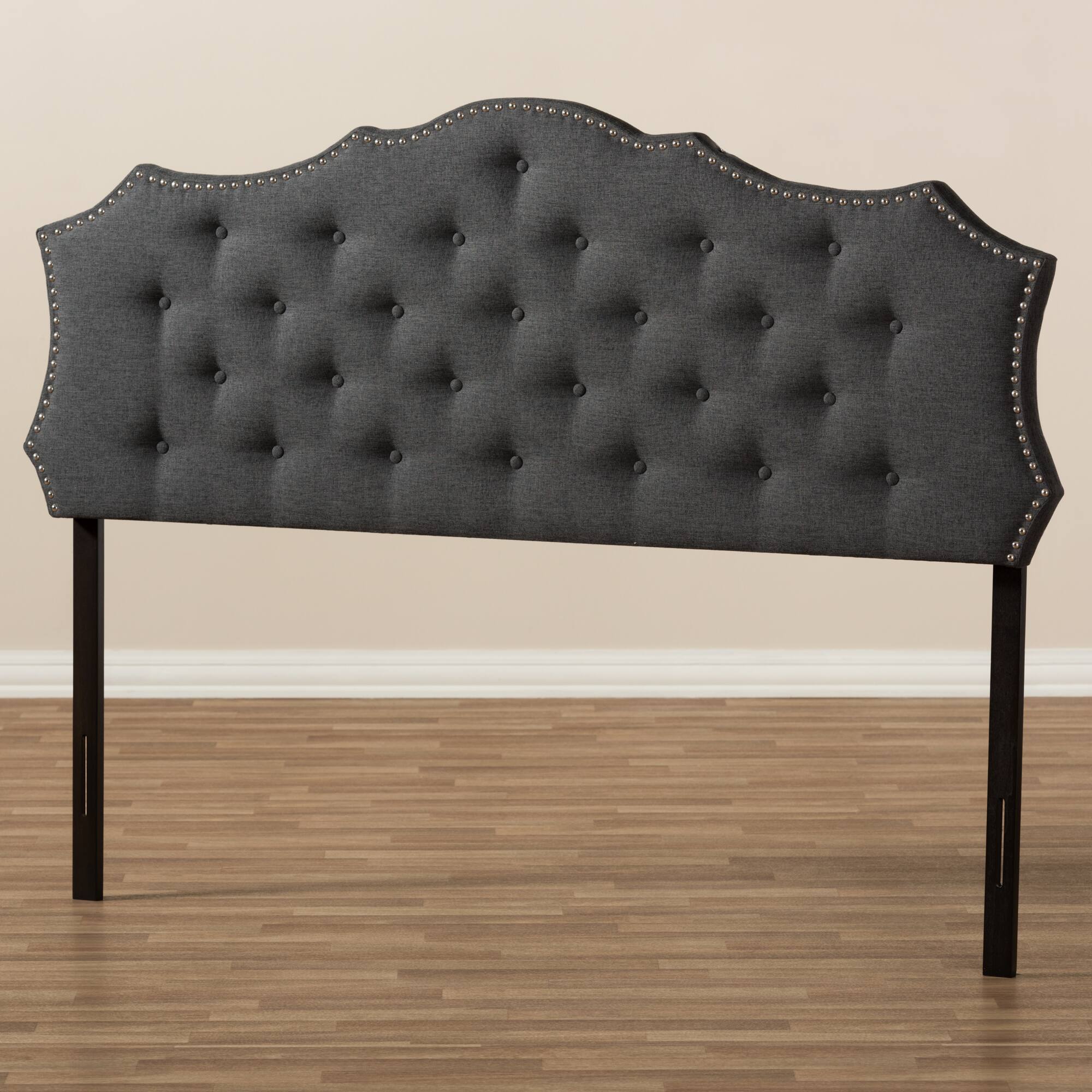Alt View 1. Baxton Studio - Aurora Modern and Contemporary Fabric King Size Headboard - Dark Grey.