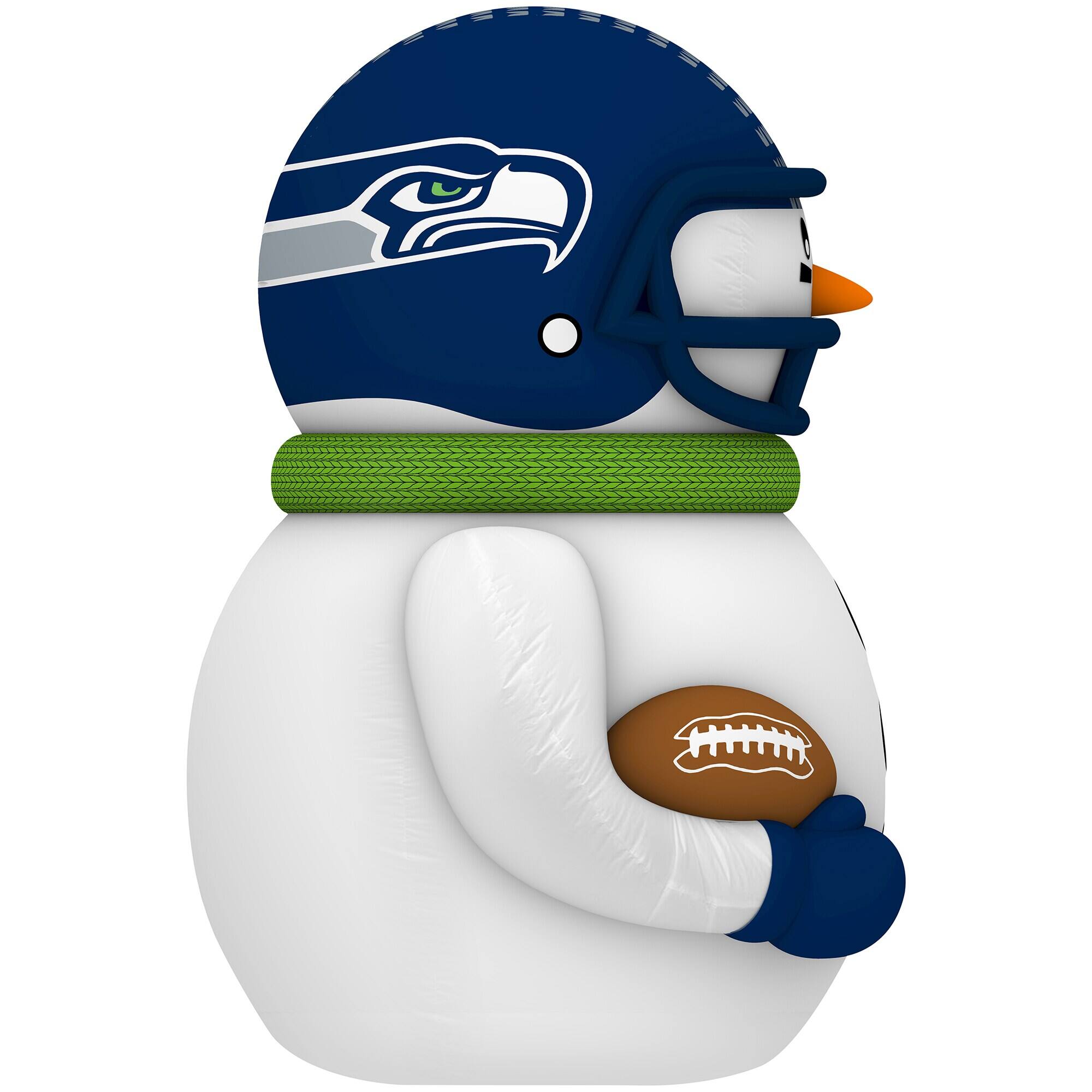 Sporticulture Seattle Seahawks 7' Inflatable Snowman Player Blue ...