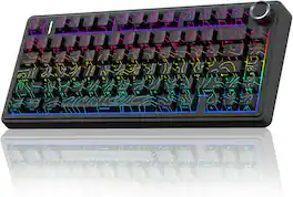Core Tech - F75 Pro 75% Wireless Mechanical Keyboard with Star Vector Switches - Line Black