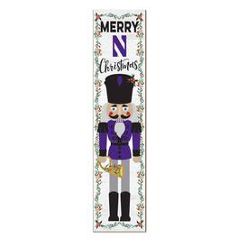 Jardine - Northwestern Wildcats 11" x 46" Nutcracker Holiday Leaner Sign - White