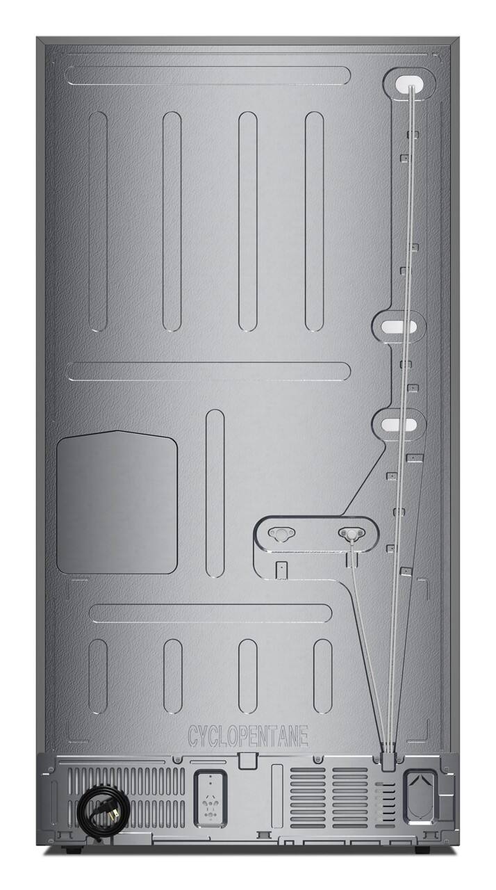 Back. KitchenAid - 29 Cu. Ft. French Door Refrigerator with Exterior Water and Ice and FreshChill - Black Ore.