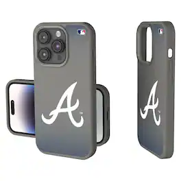 Keyscaper - MLB - Atlanta Braves Linen Logo iPhone Soft Touch Case - 15 - Gray