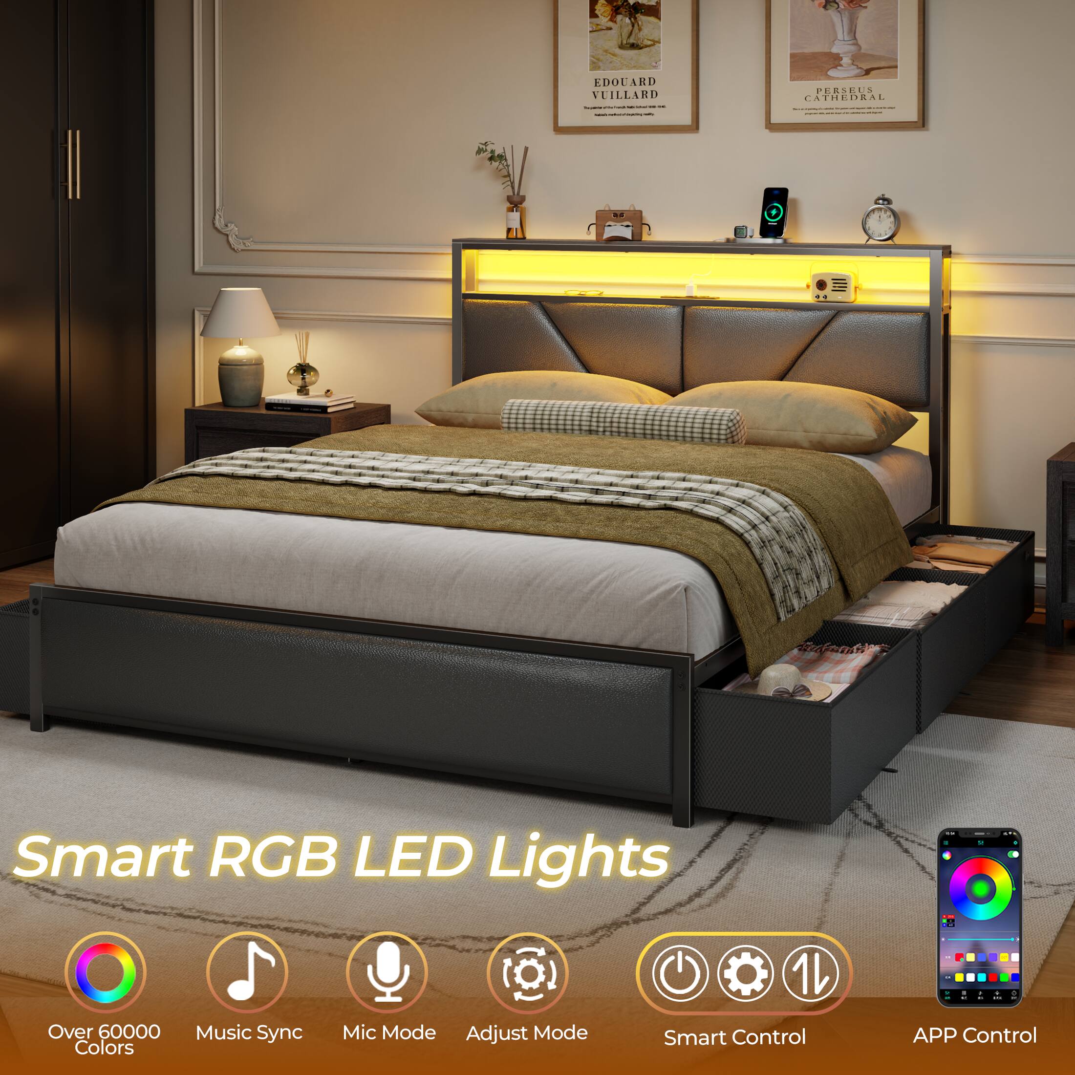 EDOUARD VUILLARD  
PERSELS CATHEDRAL  

Smart RGB LED Lights  
Over 60000 Colors  
Music Sync  
Mic Mode  
Adjust Mode  
Smart Control  
APP Control