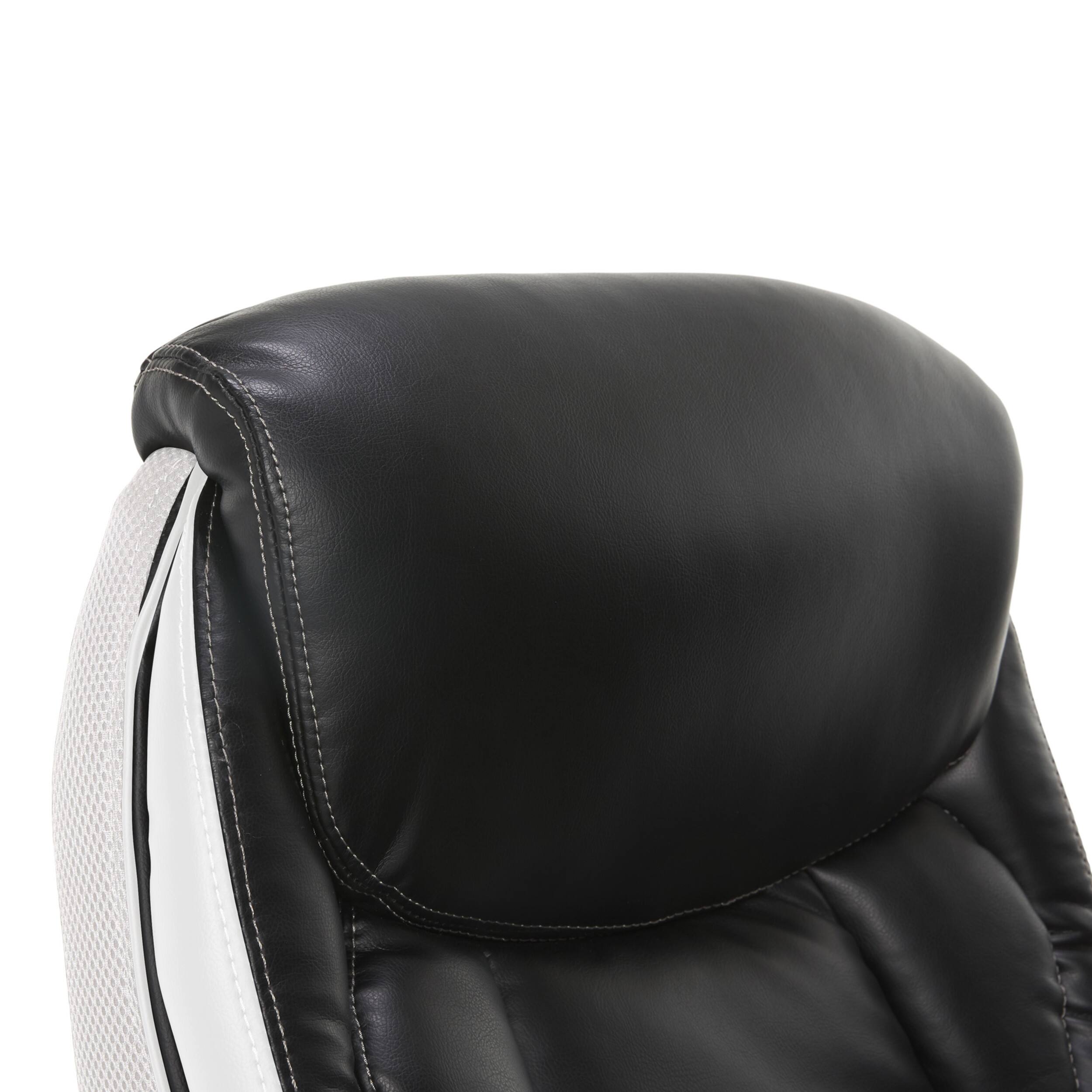 Alt View 12. Serta - Lautner Executive Office Chair - Black with White Mesh Accents.