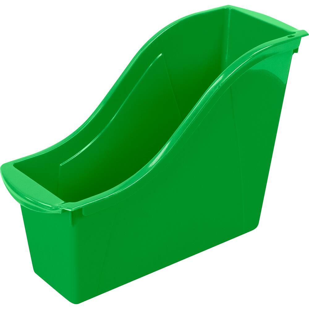 Front. Storex - Storex Small Book Bin, Green.