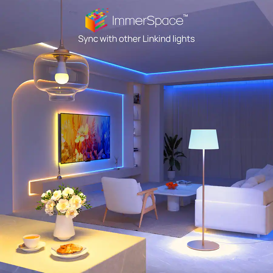 Linkind A21 Smart LED Bulb, Matter Compatible, 1600lm Color Changing (1 ...