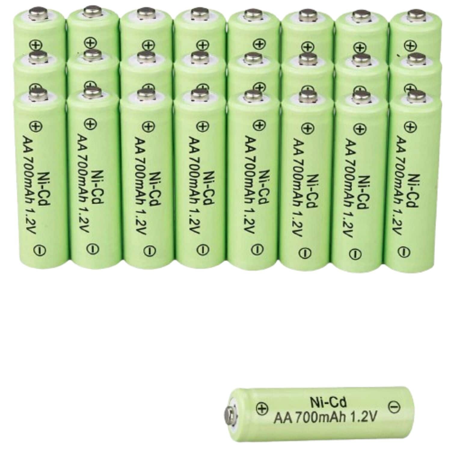 Home Collection - 24x AA 1.2V 700mAh NiCd Rechargeable Batteries for Solar Garden LED Lights