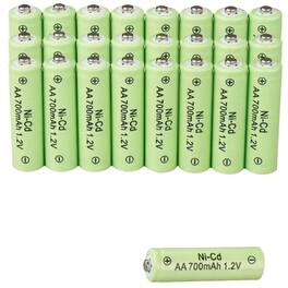 Home Collection - 24x AA 1.2V 700mAh NiCd Rechargeable Batteries for Solar Garden LED Lights