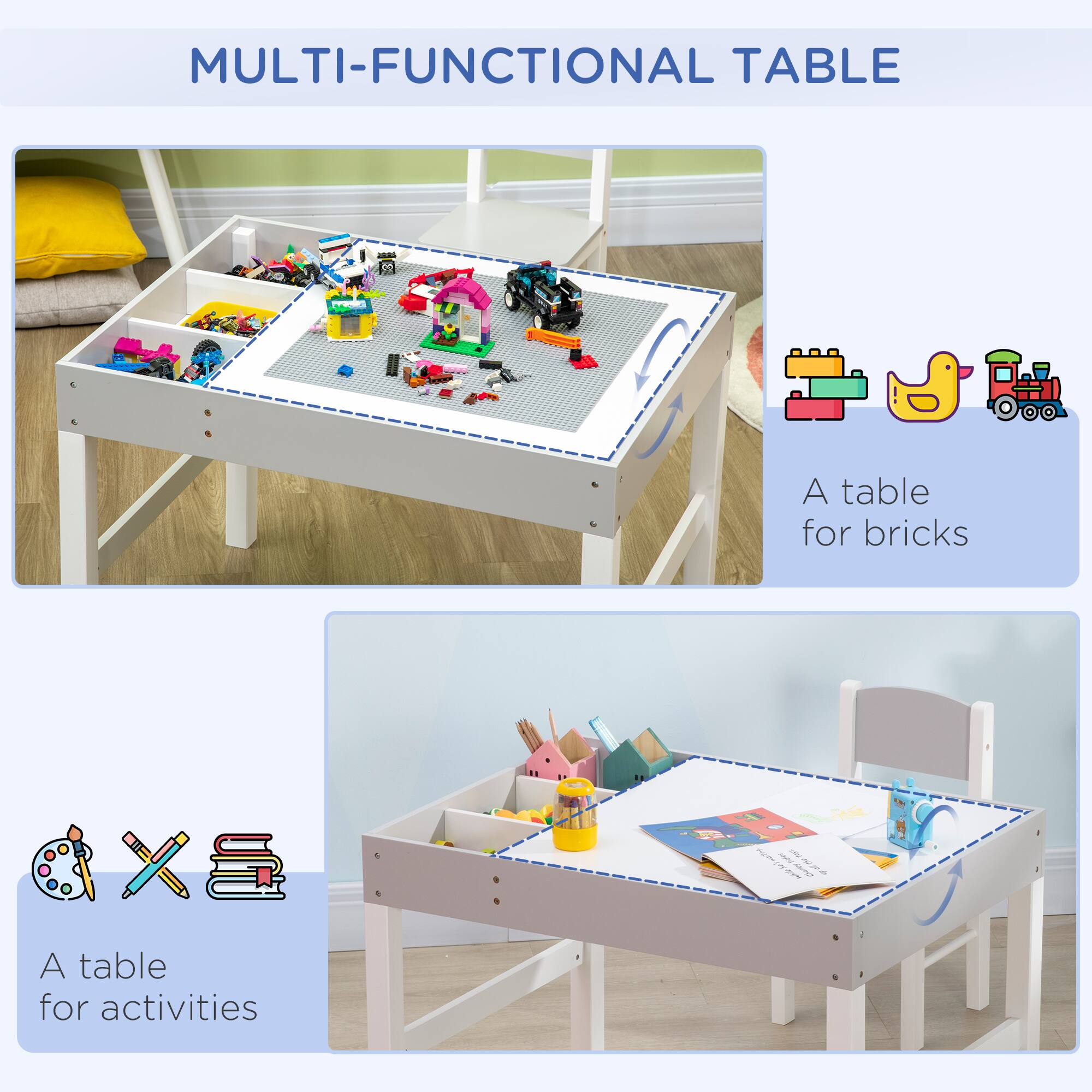 MULTI-FUNCTIONAL TABLE

A table for bricks

A table for activities