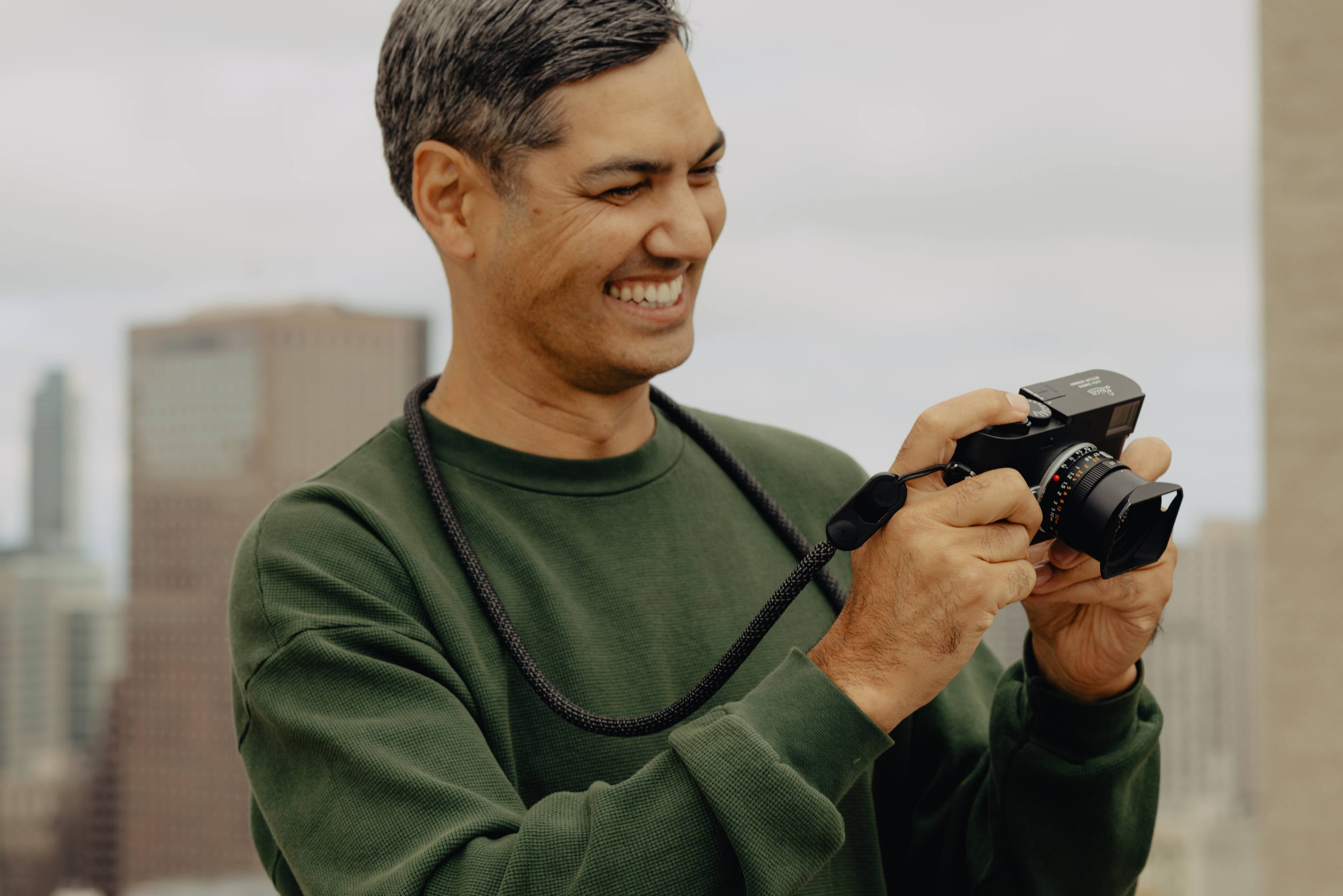 Back. Peak Design - Form Rope Camera Strap Long Black - Black.