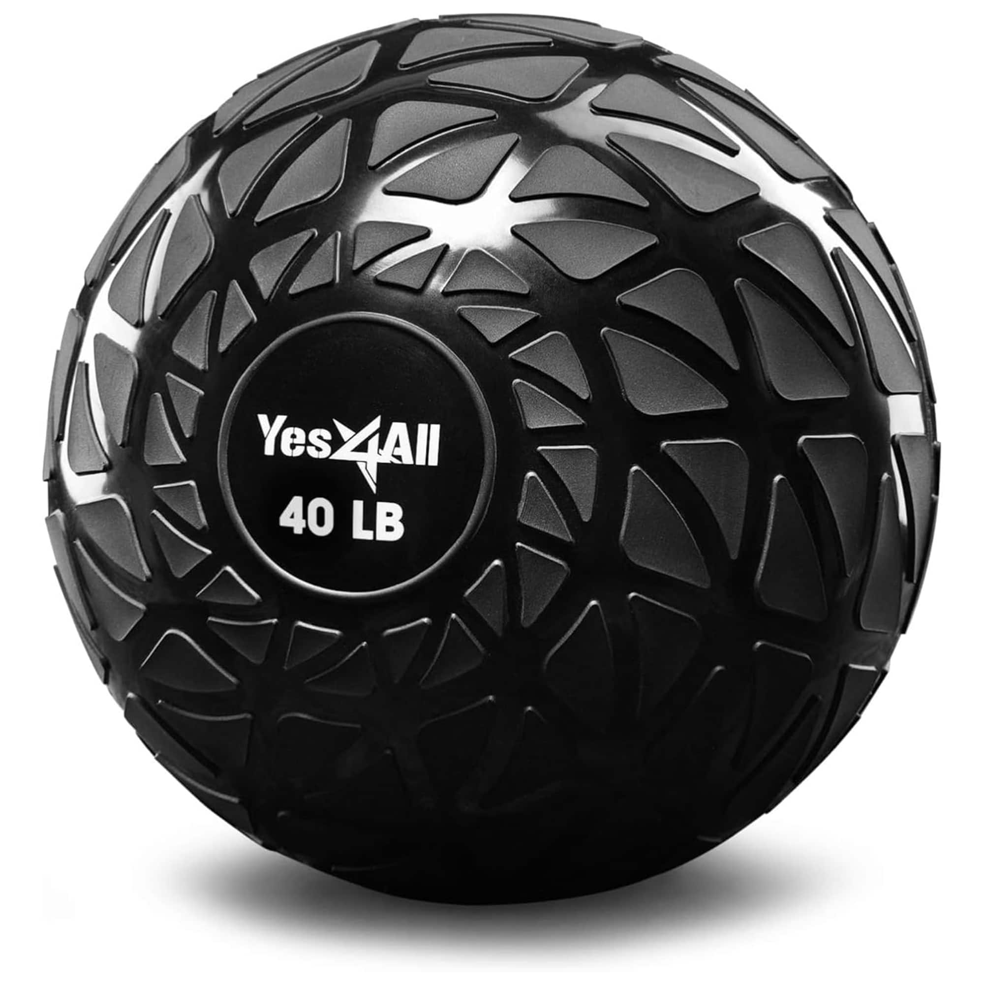 Yes4All - 40Lb Slam Ball, Durable Sand Filled Workout Weight Ball, (Dynamic) - Black price history on PriceWatchPro