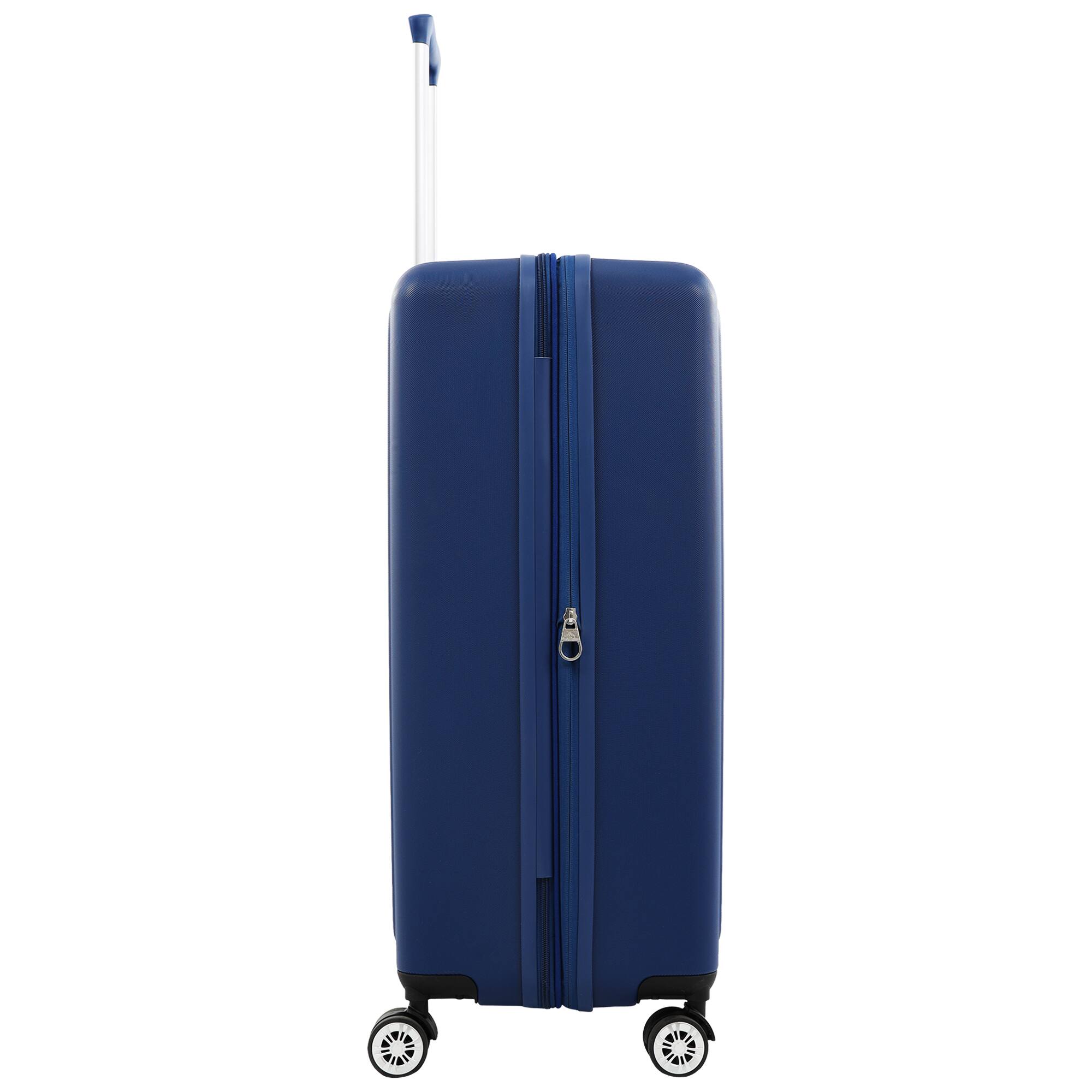 Left. Tommy Bahama - 30" Hardside Spinner Luggage with 3D Pineapple - Blue.
