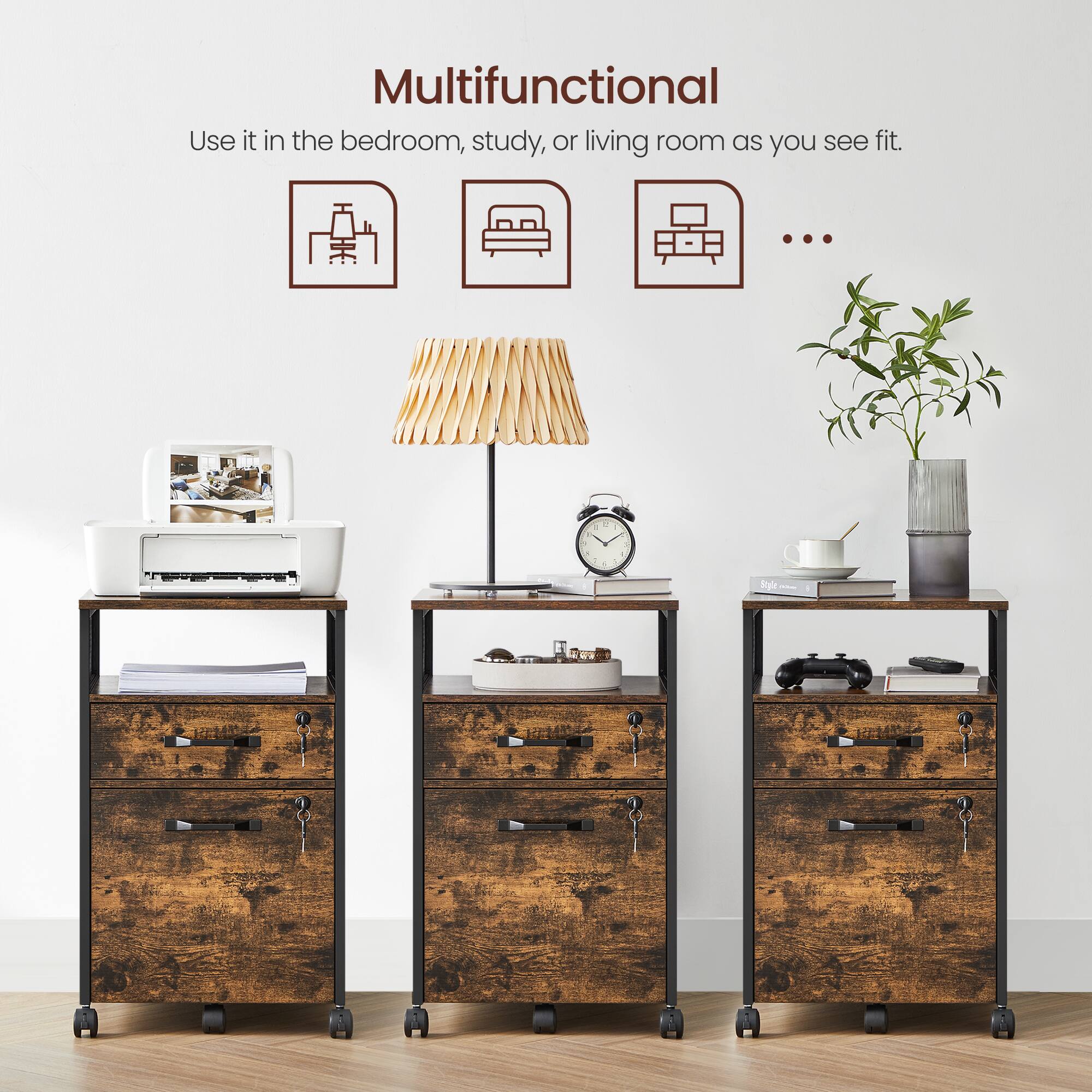 Multifunctional  
Use it in the bedroom, study, or living room as you see fit.