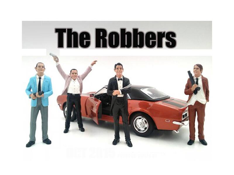 American Diorama - The Robbers" 4 Piece Figure Set For 1:18 Scale Models by American Diorama"