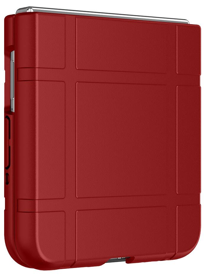 Alt View 8. Nakedcellphone - Slim Case for Motorola RAZR+ 2024/2025/2026 Flip Phone (RAZR PLUS) - Red.
