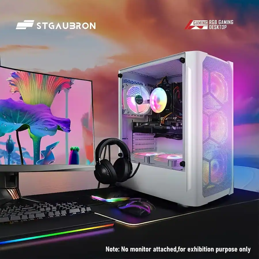 STGAubron Gaming PC, Intel Core i7 up to GHz, 16G RAM, 512G
