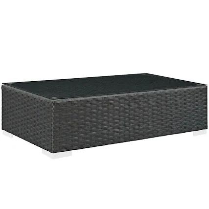 Front. Modway - Sojourn Outdoor Patio Coffee Table by Modway - Chocolate.