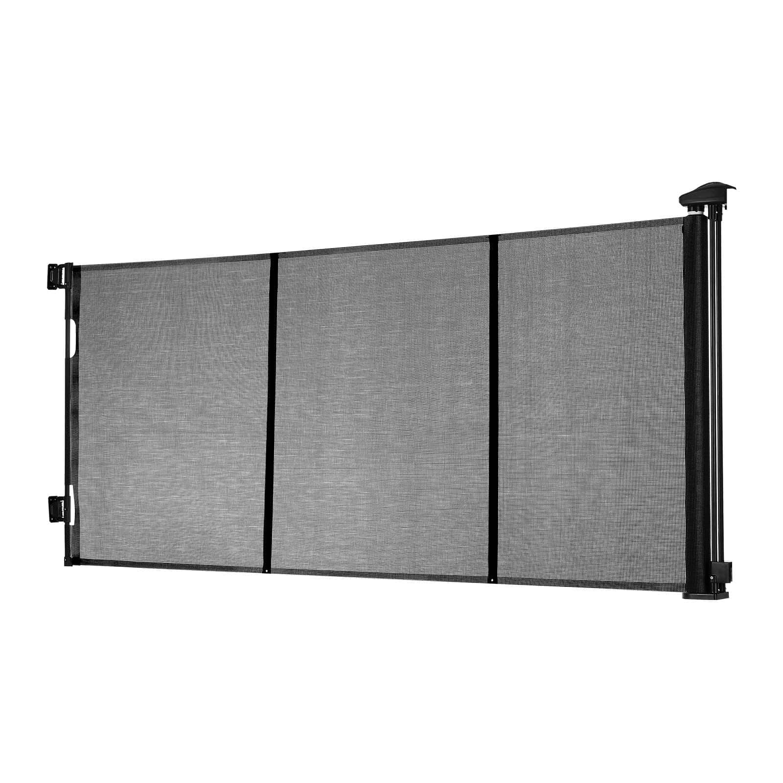 VEVOR - Retractable Baby Gate, Extends to 122 inch Extra Wide, 31.3 inch Tall, with Reinforced Fiberglass Strips