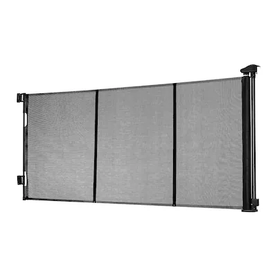 Front. VEVOR - Retractable Baby Gate, Extends to 122 inch Extra Wide, 31.3 inch Tall, with Reinforced Fiberglass Strips.
