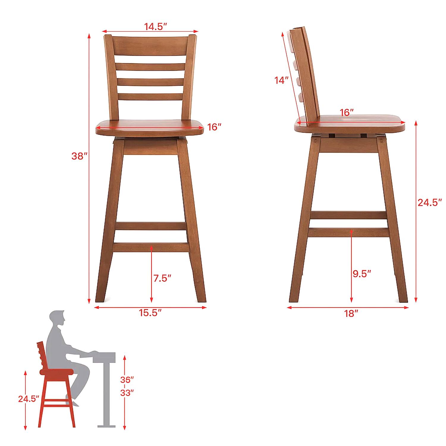 14.5"  
14"  
16"  
16"  
38"  
24.5"  
7.5"  
9.5"  
15.5"  
18"  
24.5"  
36"  
33"