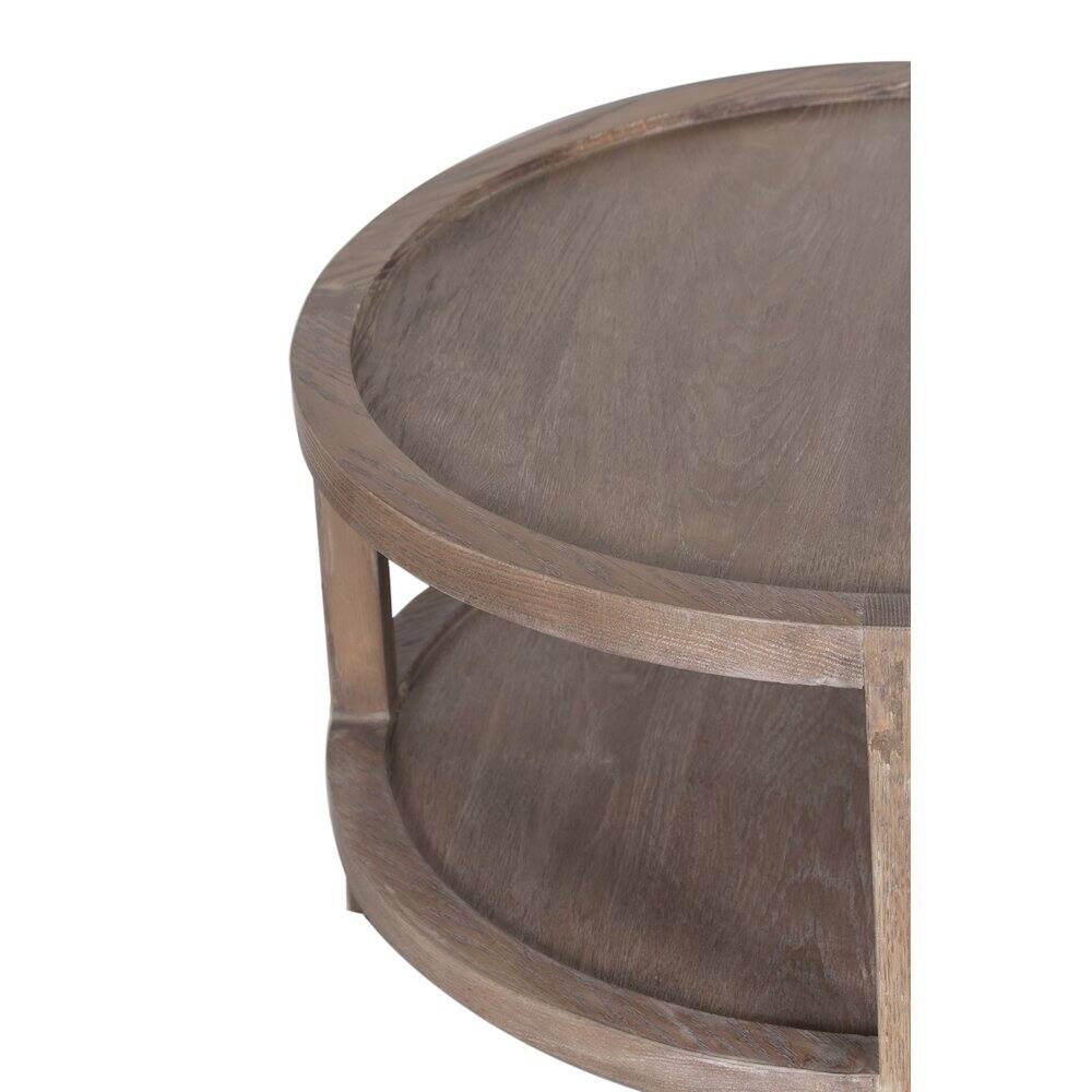 Alt View 1. Porter Designs - Lowell Solid White Oak Wood Coffee Table - Brown.