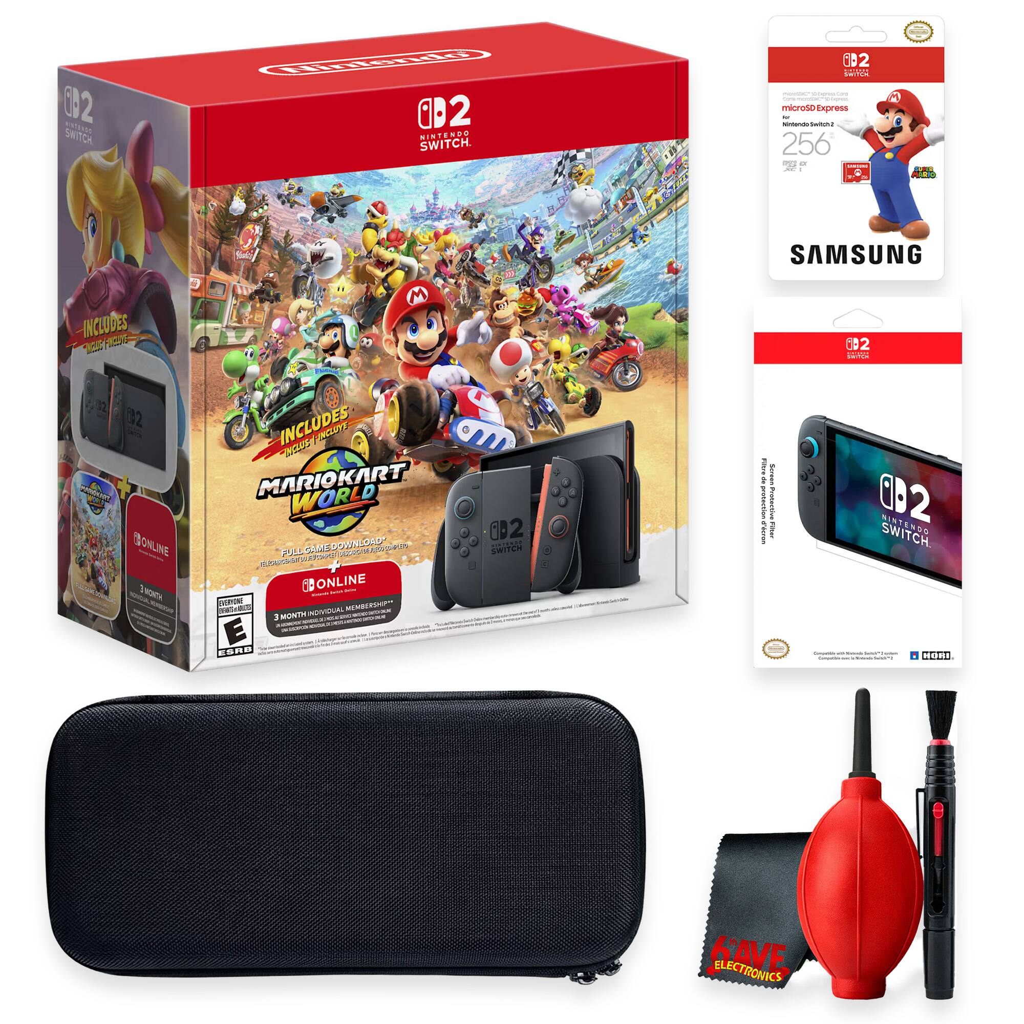 Black with Light Blue and Light Red Joy-Con 2