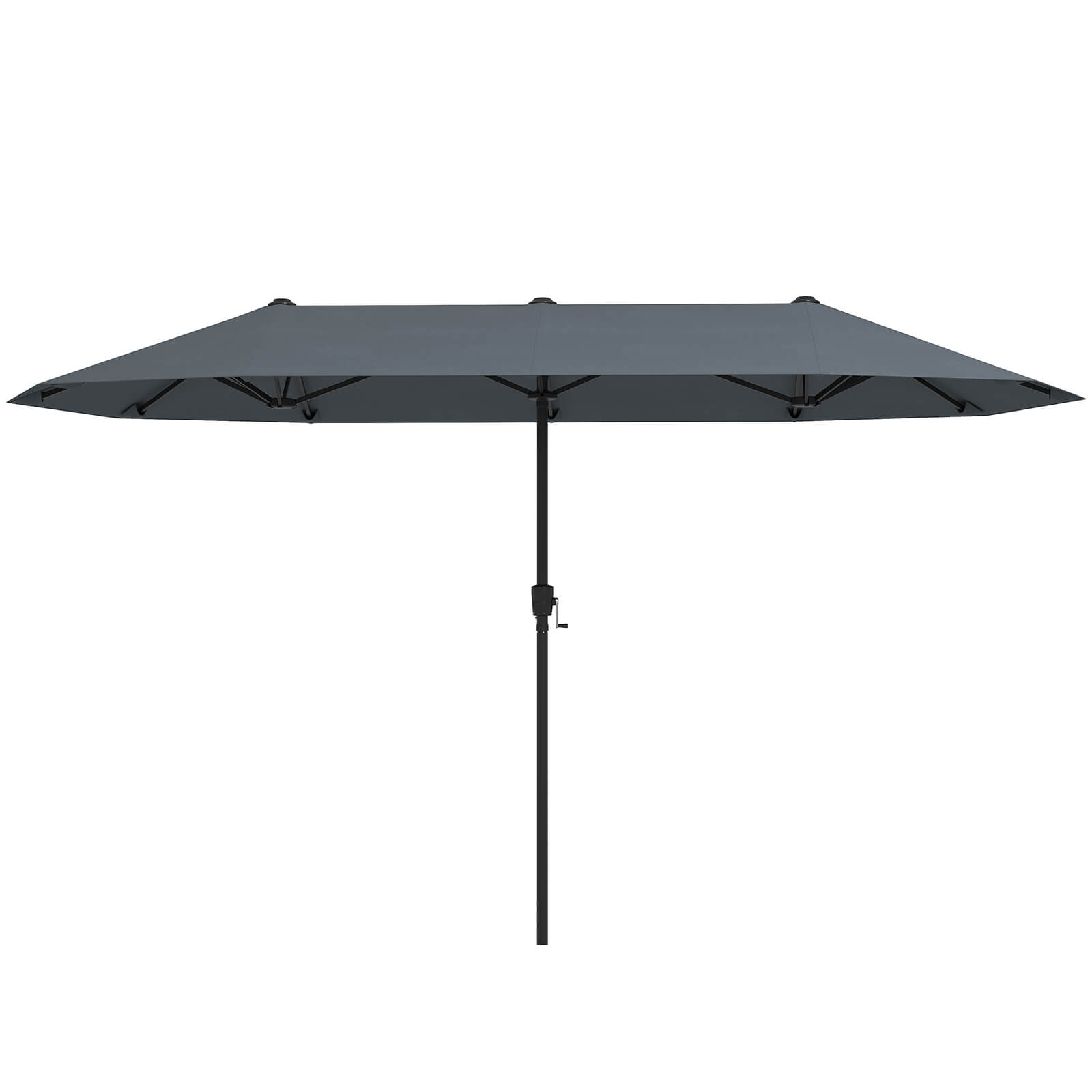 Front. Costway - Costway 13 FT Large Patio Umbrella Outdoor Double-Sided Table Market Umbrella for Garden - Gray.