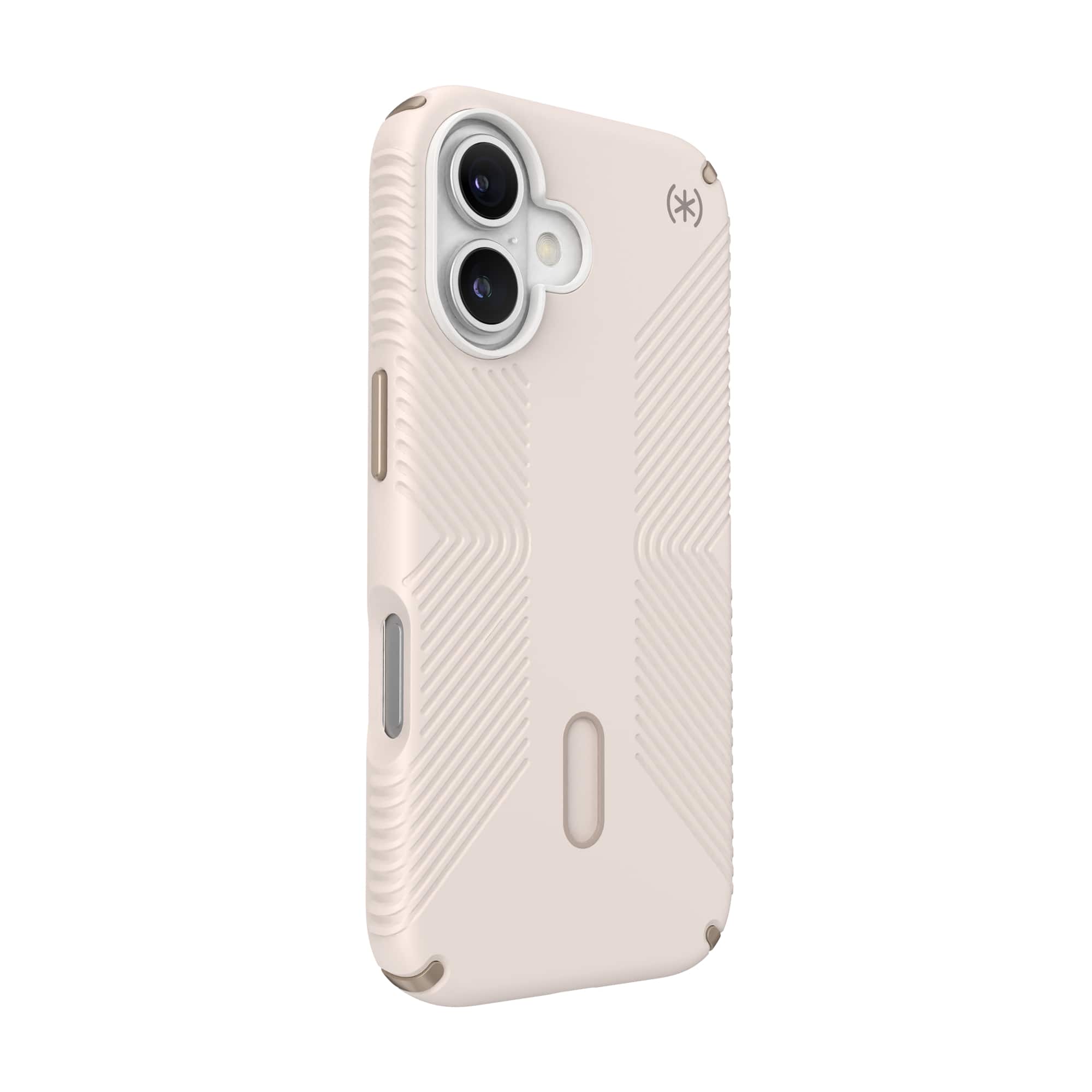 Left. Speck - Presidio2 Grip ClickLock Case with MagSafe for Apple iPhone 16 - Bleached Bone.