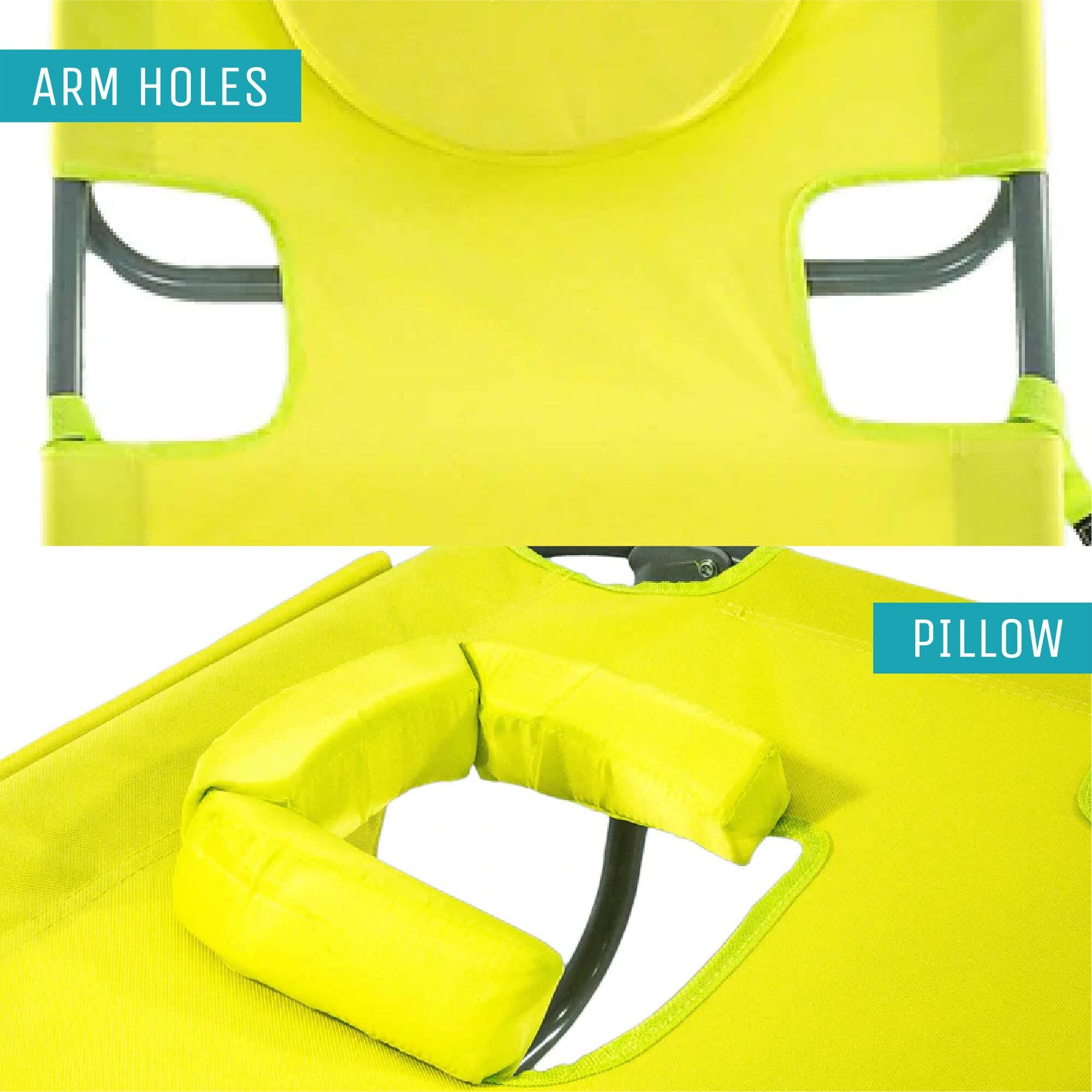 ARM HOLES  
PILLOW