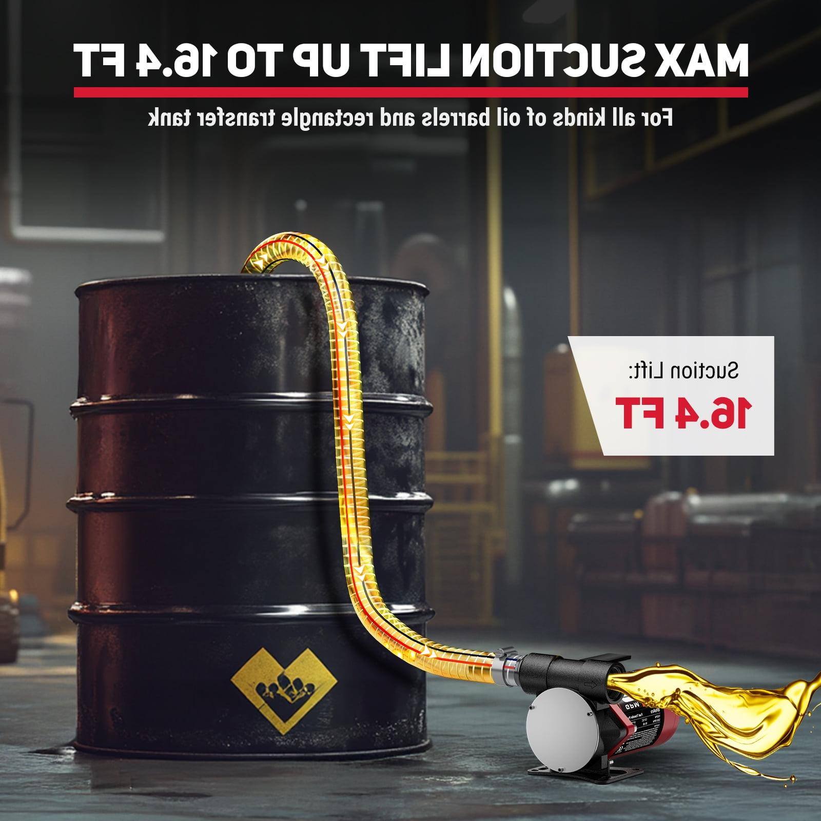 MAX Suction Lift Pump  
For all kinds of oil tank transfer, rectangle and barrels  
FT 16.4 UP LIFT SUCTION MAX  
FT 16.4  
Lift Pump