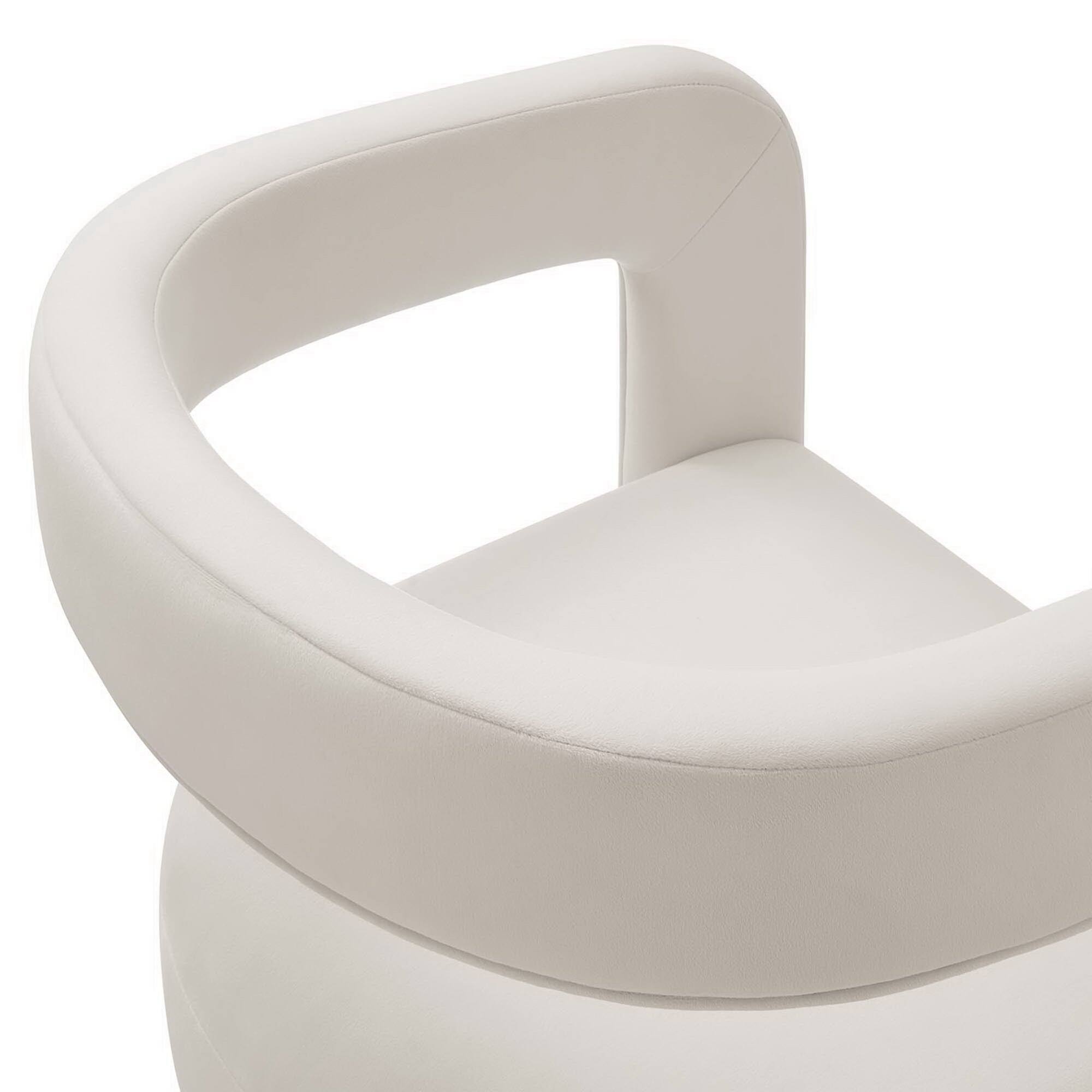 Alt View 6. Modway - Winslow Performance Velvet Barrel Accent Chair by Modway - Alabaster.