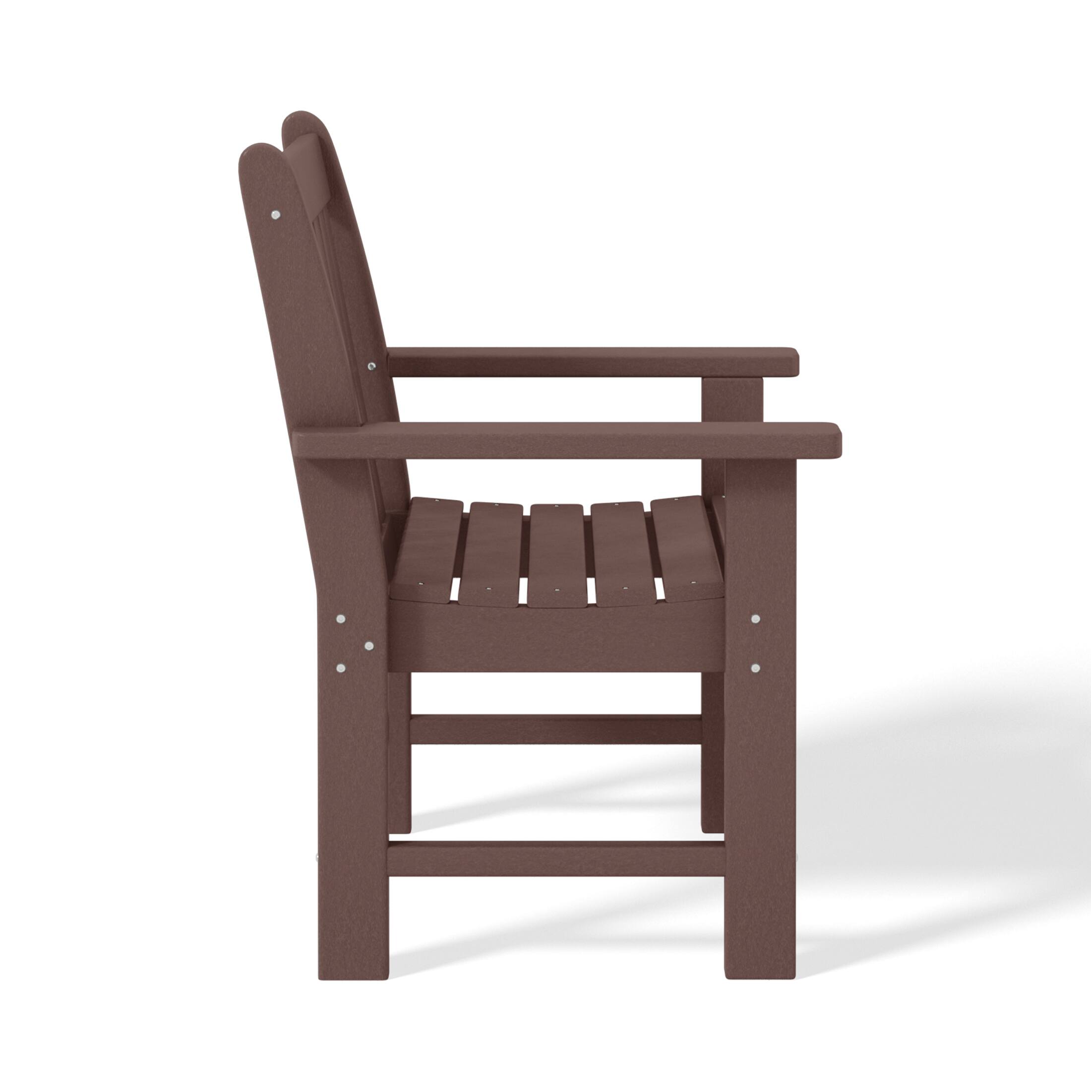 Back. WestinTrends - WestinTrends Malibu Outdoor Patio HDPE Adirondack Dining Arm Chair - Dark Brown.