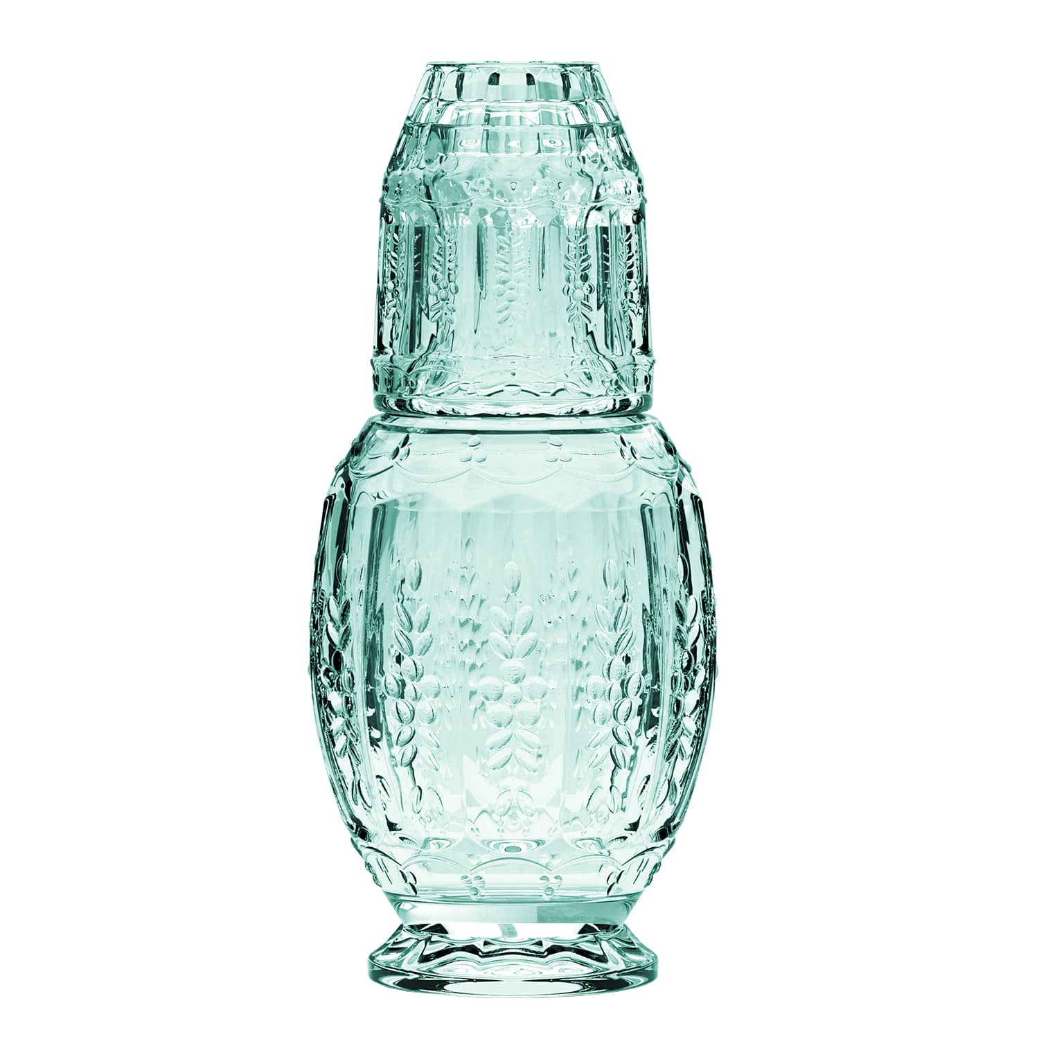 Jay Import - Vintage Light 2 Pc Carafe Set - Green