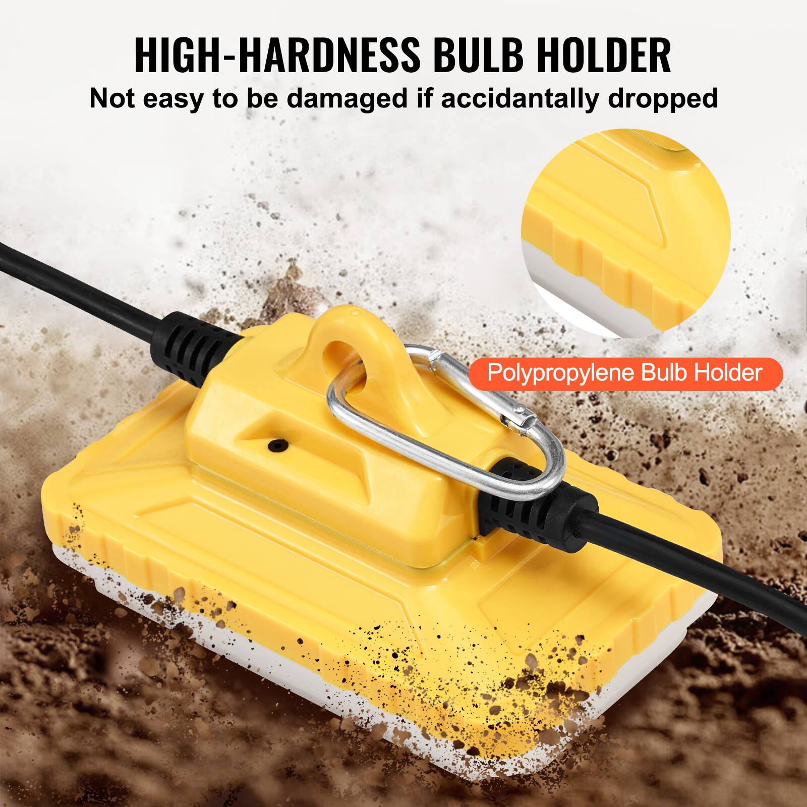 HIGH-HARDNESS BULB HOLDER  
Not easy to be damaged if accidentally dropped  

Polypropylene Bulb Holder