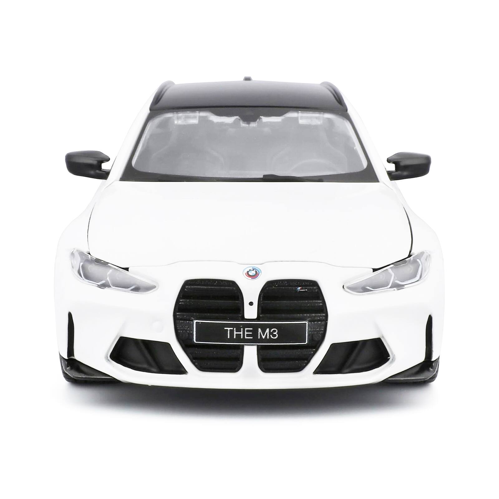 Alt View 3. Bburago - 2023 BMW M3 Touring White with Black Top 1/24 Diecast Model Car by Bburago.