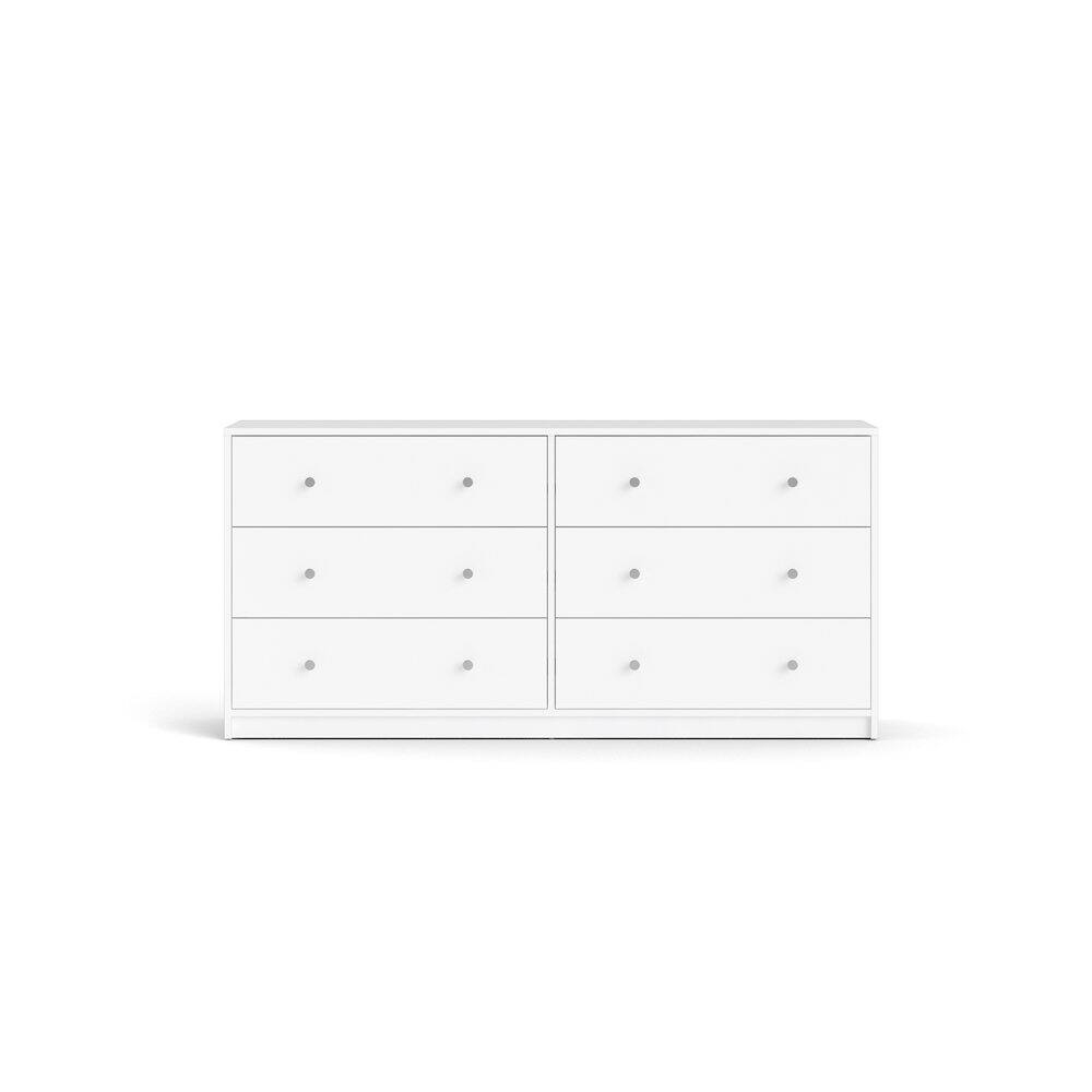 Left. FurniFact - White Dresser for Bedroom – Modern 6 Drawer Dresser with Spacious Storage – Sleek White Dresser and Bedroom Dresser - White.