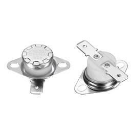 Unique Bargains - 2pcs KSD301 Thermostat 70°C/158°F 16A N.O. Snap Disc Switch for Microwaves/Oven/Coffee - Silver