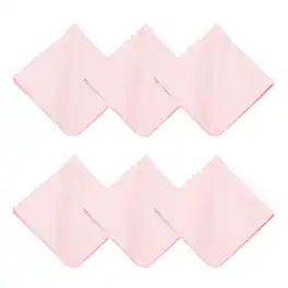 Unique Bargains - 6pcs Microfiber Cleaning Cloth 8x8 inch for Glasses Screens Phones Lenses - Pink