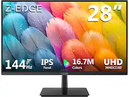 Z Z-Edge - 28" 4K UHD 3840 x 2160 144Hz 1ms IPS Gaming Monitor, HDMI 2.1, DP 1.4 - Black
