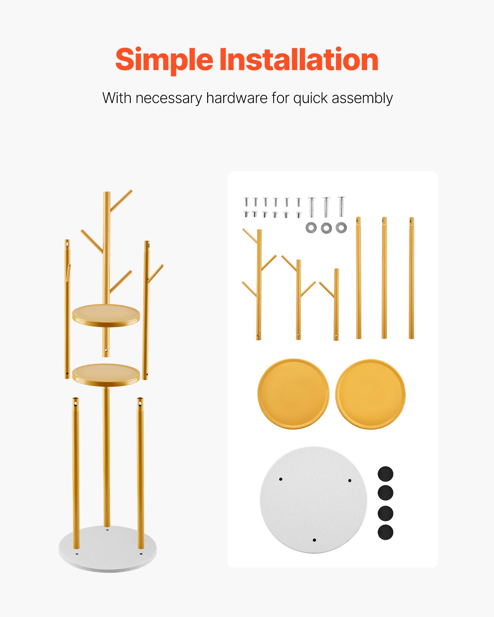 Simple Installation  
With necessary hardware for quick assembly